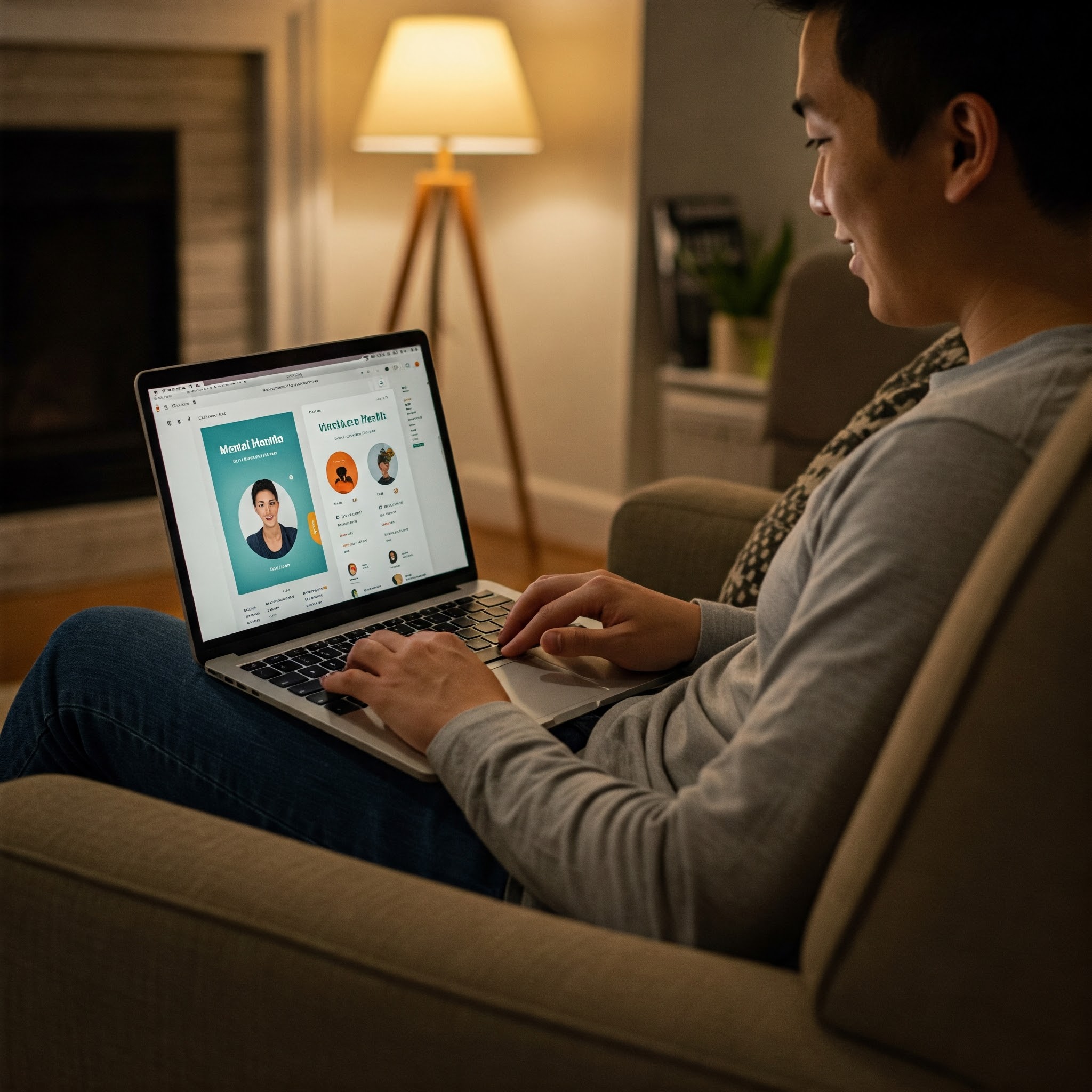 Psicologia digital: tecnologia avançada para bem-estar mental acessível online.